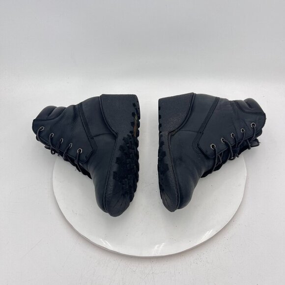 Timberland Amston Womens Size 8.5 8253A Black Leather Lace Up Wedge Ankle Boot - Picture 9 of 14